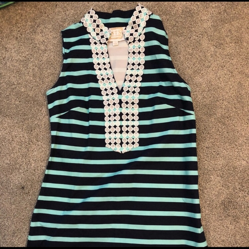 Sail to Sable Striped Tunic dress S